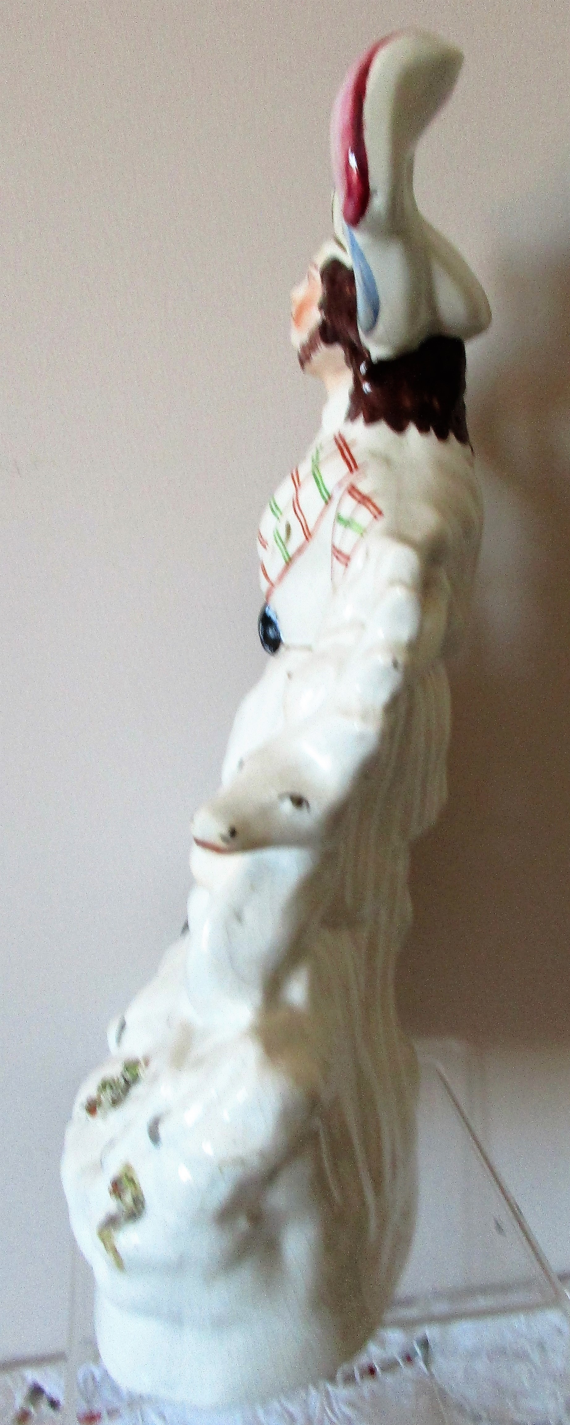 Antique English Victorian Staffordshire Figure ~ “Hunter with Horn” Antique Ceramics 4